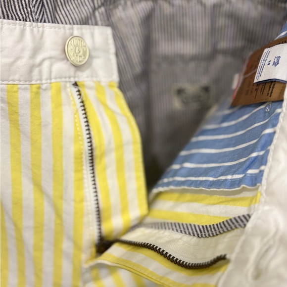 ๐ฉณ Scotch & Soda NWOT boys chino shorts - size 14 - yellow/white stripes ๐๐ค - Picture 9 of 17